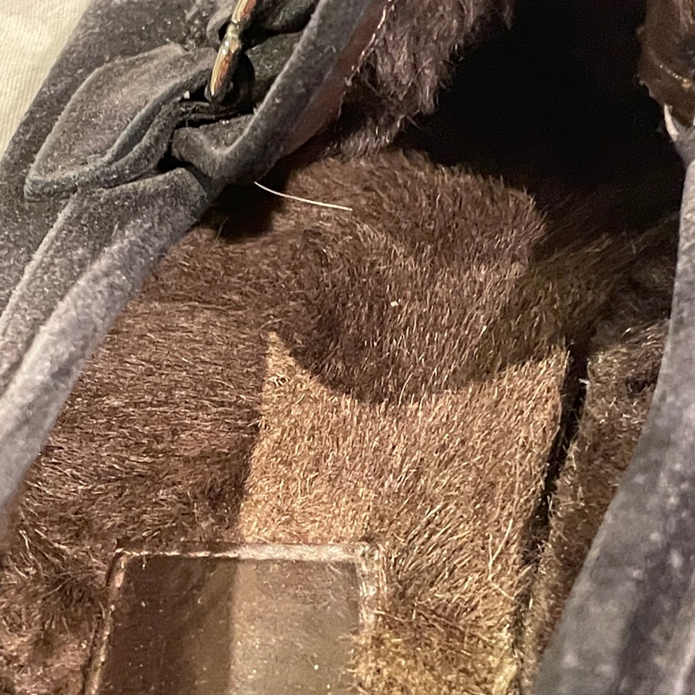 brown velvet fuzzy loafers by louis vuitton